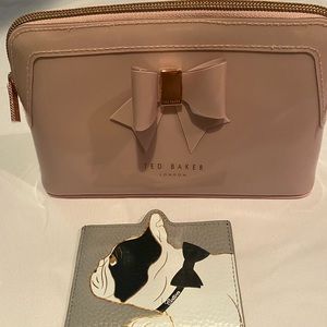 NWOT Ted Baker clutch,  Boston Terrier card case.